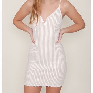 White sequin bodycon dress